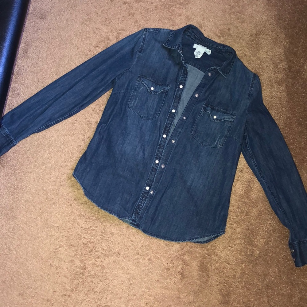Denim button up shirt